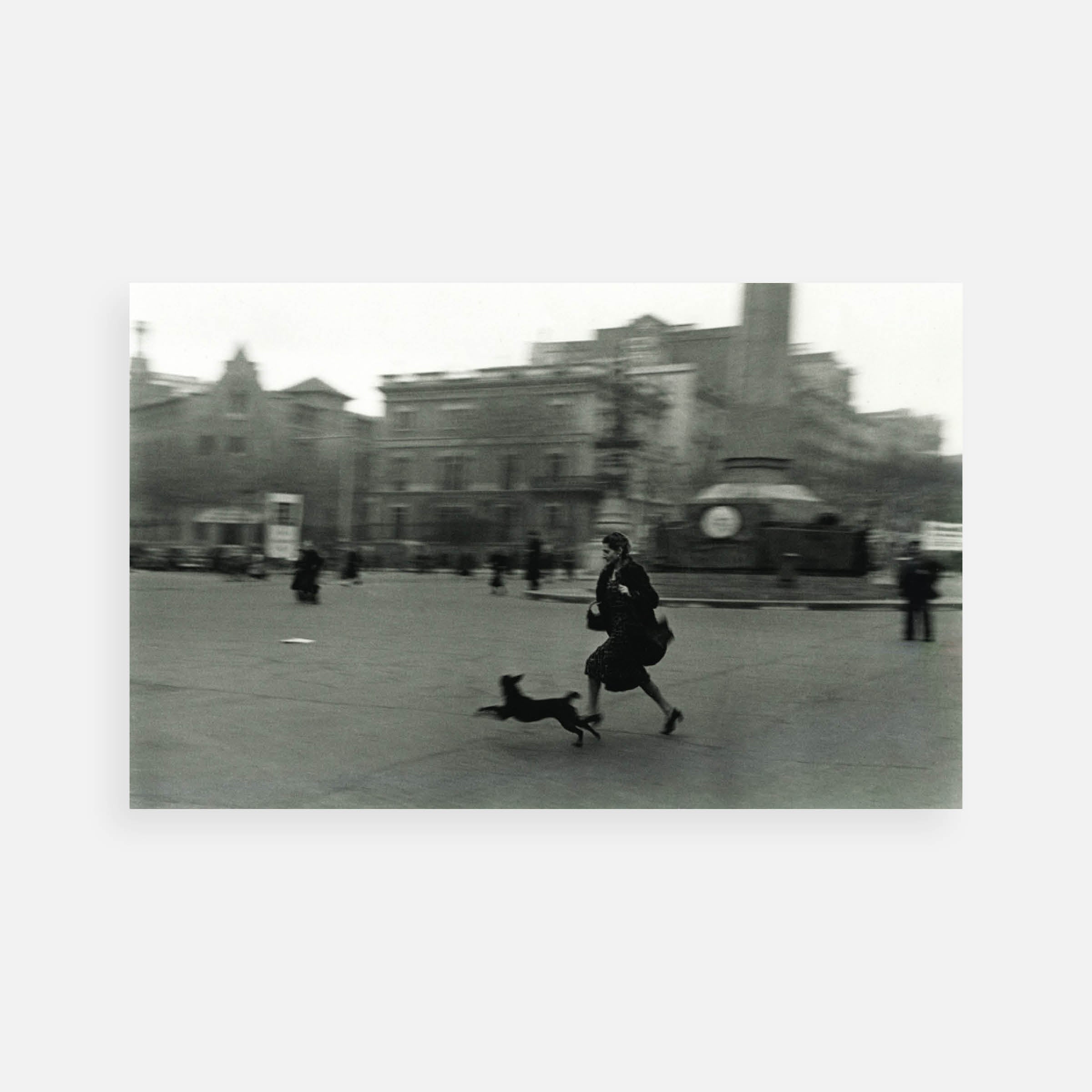 Robert Capa: Running for Shelter During Air Raid, Barcelona, January 1939