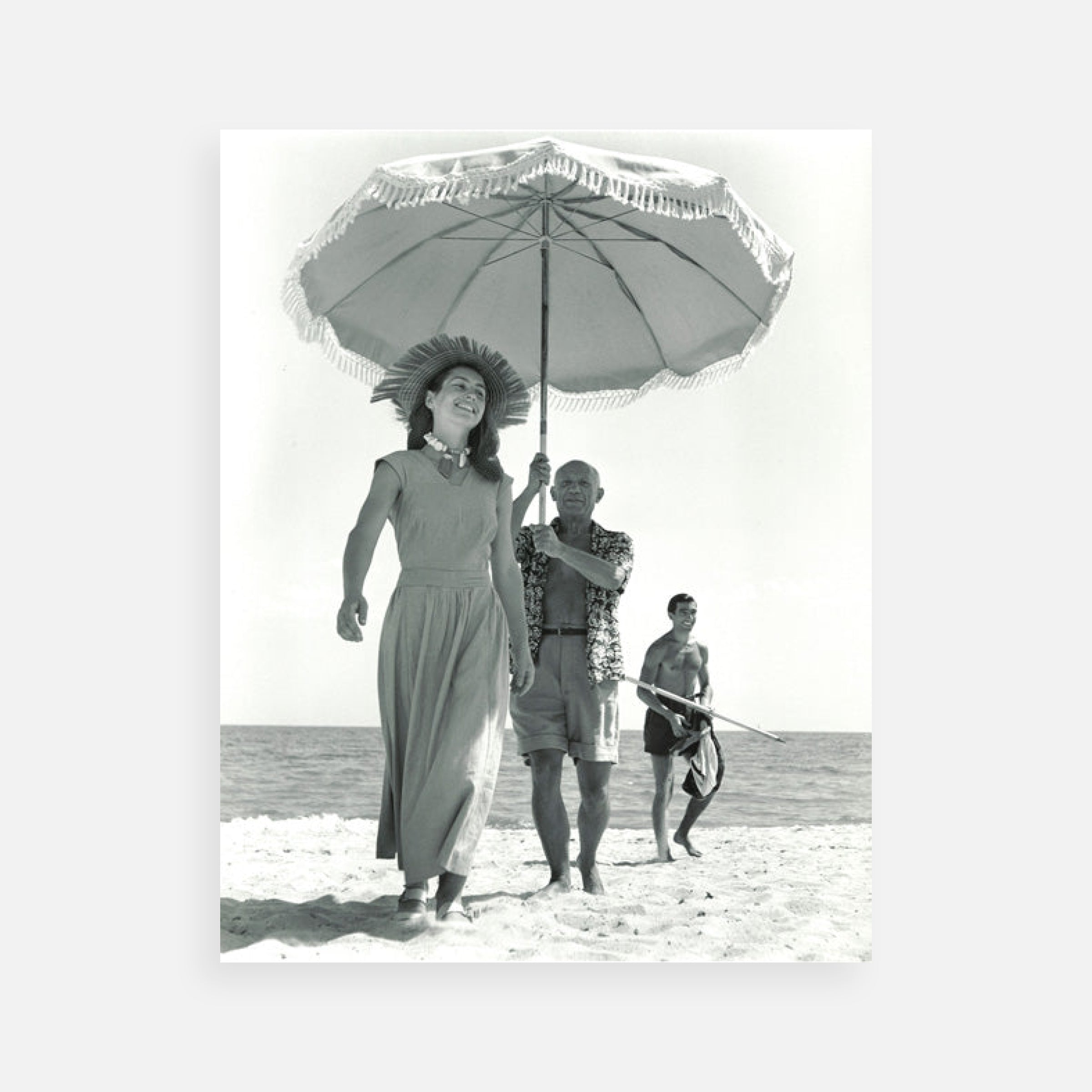 Robert Capa: Pablo Picasso & Francoise Gilot, Golfe-Juan, France, August 1948