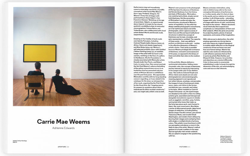Performance: Aperture 221, Winter 2015