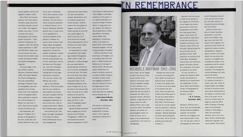 Aperture 167, Summer 2002