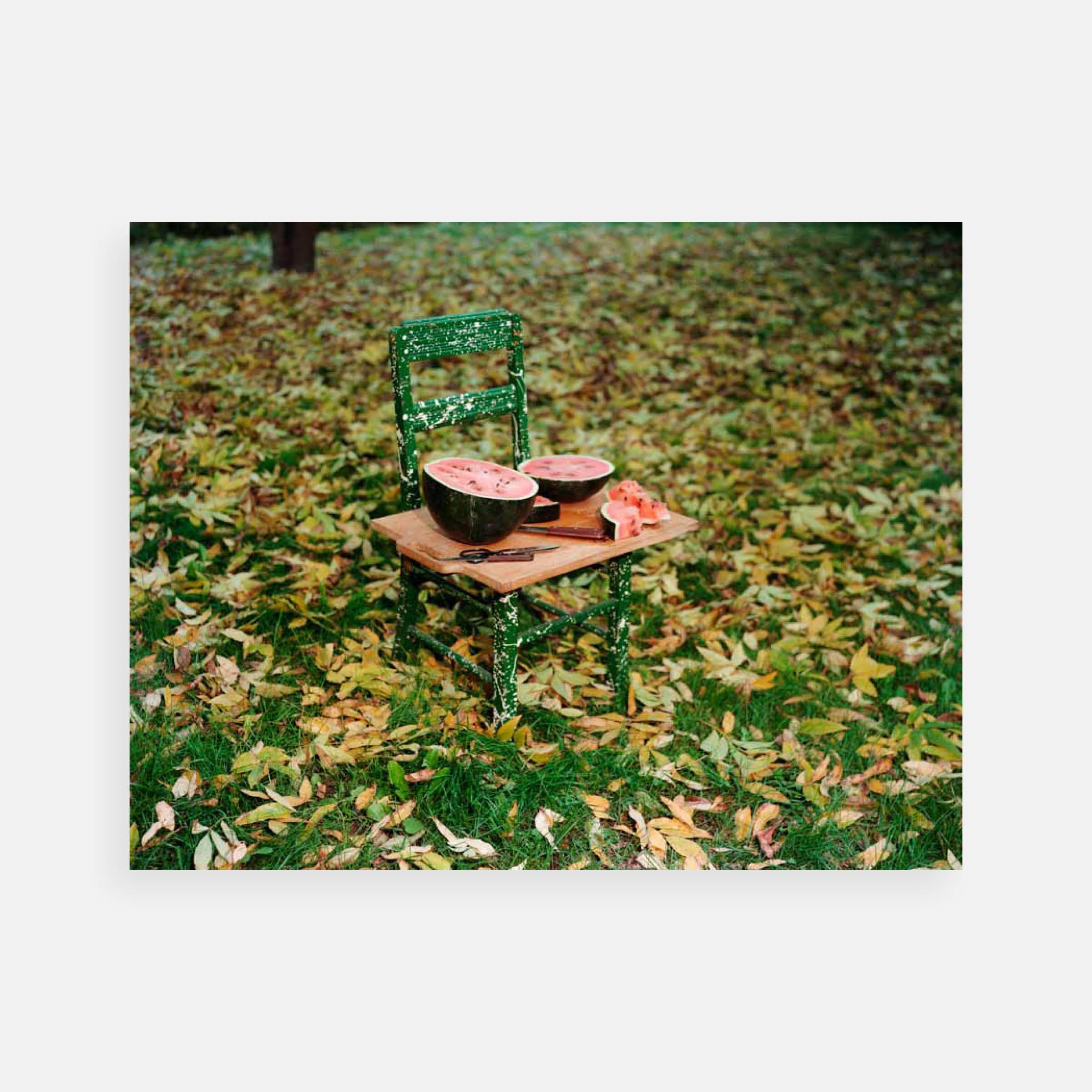 Robert Cumming: Watermelon and Chair, W. Suffield, Connecticut, 1982