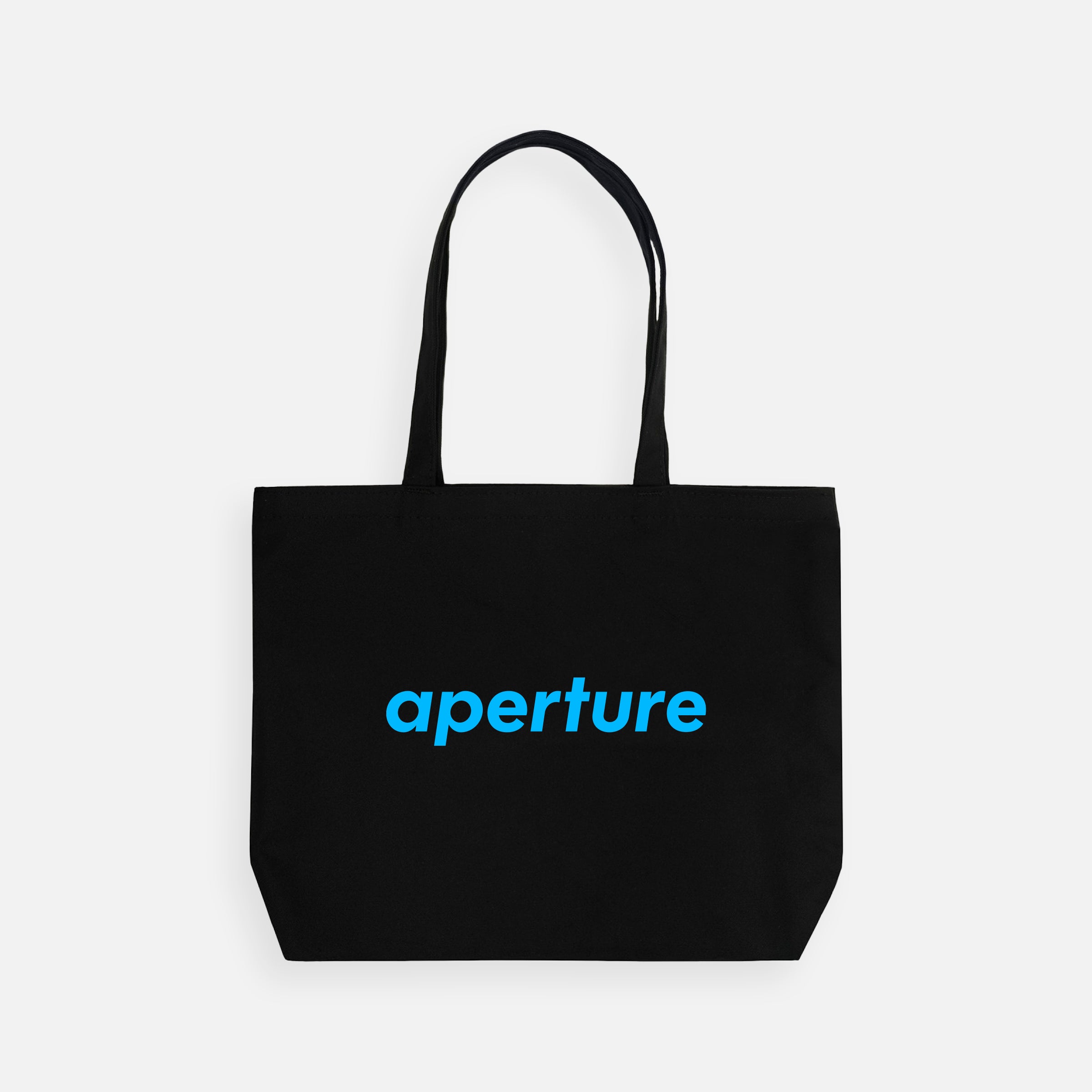 Aperture Black/Blue Tote Bag