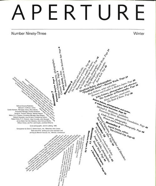 Aperture 93, Winter 1983