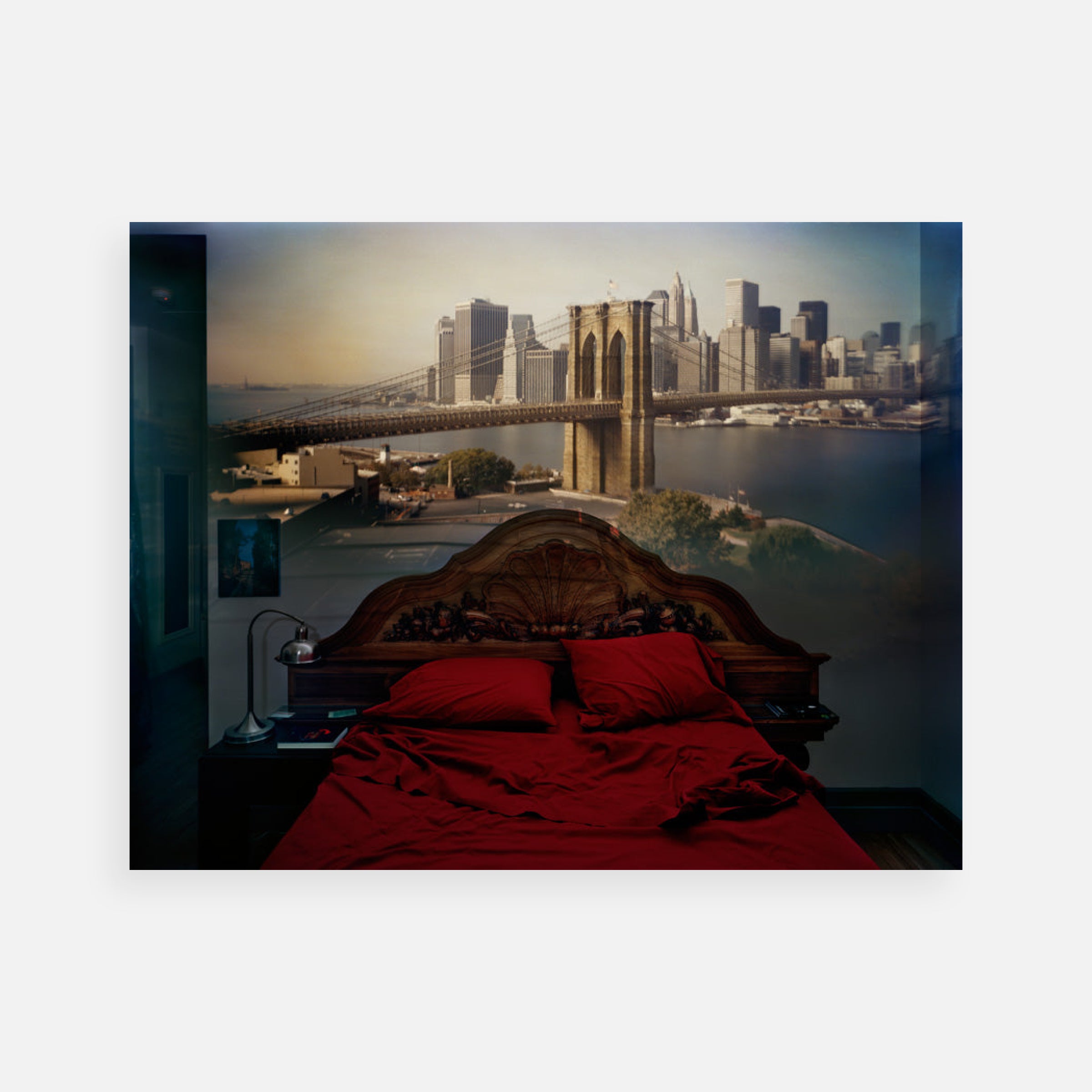 Abelardo Morell: View of Brooklyn Bridge in Bedroom, 2009